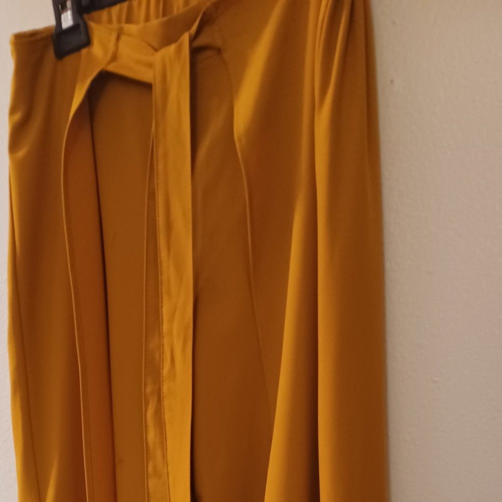 Love University Mustard Yellow Wide Overlay Pants Size 1XL